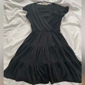 Black v neck dress